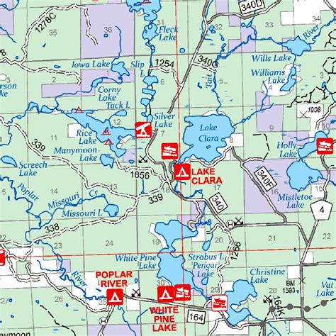 Superior National Forest East Visitor Map by US Forest Service R9 ...