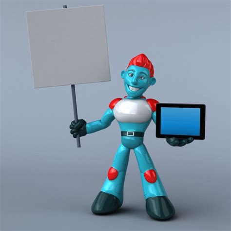 Premium Photo | Red robot illustration