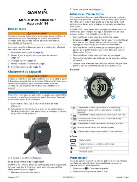 Notice Garmin Approach S4 Gps Trouver Une Solution à Un Problème