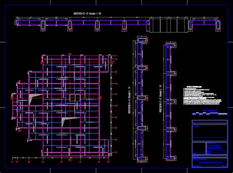 Planos de Plano estructural losa en un sentido en Hormigón armado