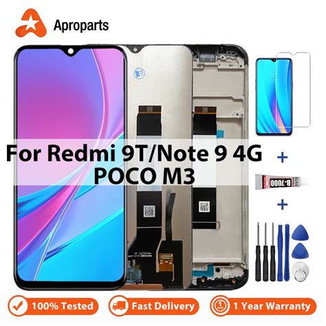 Lcd For Xiaomi Poco M3 Redmi 9t Note 9 4g M2010j19sc Display Touch