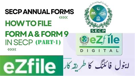 How To File Form A In Secp Ezfile Part I Secp Annual Returns I How