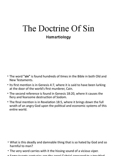 The Doctrine Of Sin Pdf Theology Religious Belief And Doctrine