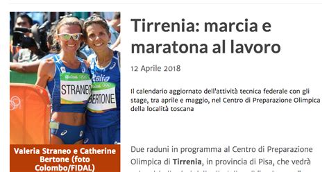 Atletica Sandro Calvesi Dot Blog Catherine Bertone Convocata Al Raduno