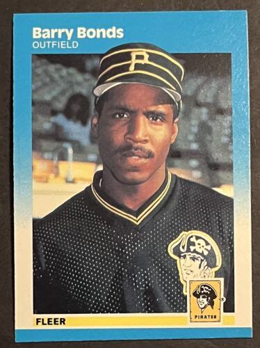 1987 FLEER BARRY BONDS 604 PITTSBURGH PIRATES ROOKIE RC NOT MINT EBay