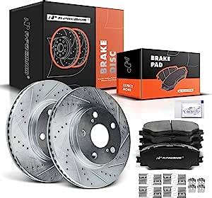 Amazon A Premium Front Drilled And Slotted Disc Brake Rotors