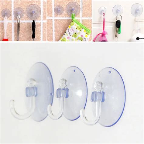 20 pçs 4cm multi funcional removível transparente redondo ganchos de