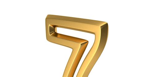 Number M1f Outline 7 Gold 3d Incl Font And Alphabet Envato Elements