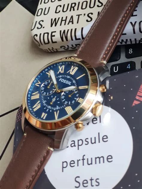 Grant Chronograph Blue Dial Men S Watch Fs Fossil Lazada Ph