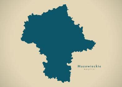 Mazowieckie State Map Poster By Ingo Menhard Displate