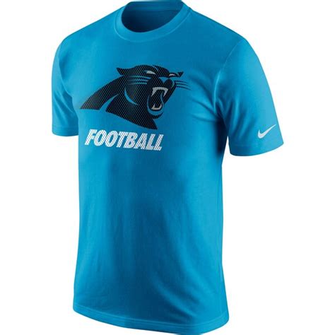 Mens Carolina Panthers Nike Panther Blue Facility T Shirt