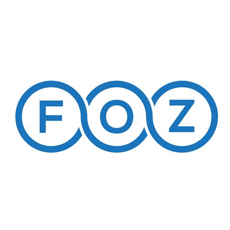 MobileFOZ letter logo design on black background. FOZ creative initials ...