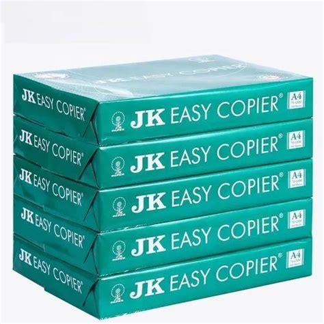 100 Virgin Wood Pulp White Jk Easy A4 Copier Paper Packaging Size 500 Sheets Per Pack