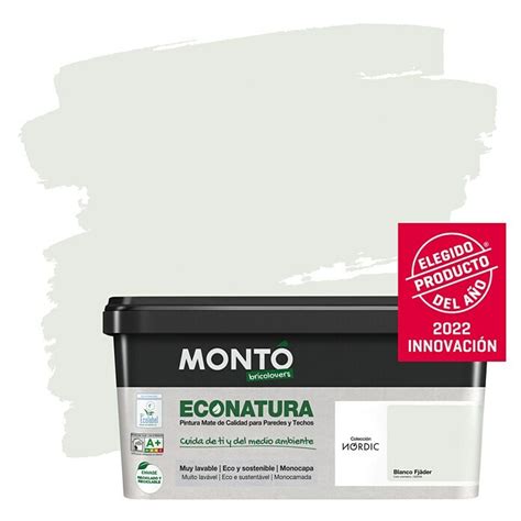 Montó Bricolovers Pintura para paredes EcoNatura Blanco Fjader Mate