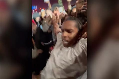 Asap Rocky Struggles To Get Out Of Rolling Loud Mosh Pit Watch Xxl