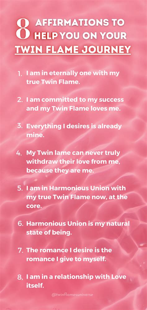 Affirmations To Help You Manifest Your Twin Flame Union