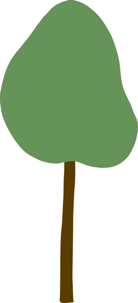 Simplicity Tree Freehand Drawing Flat Design Png