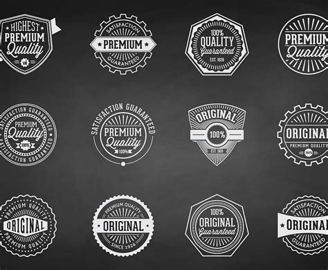 Chalk Retro Premium Quality Badges Eps Vector Uidownload