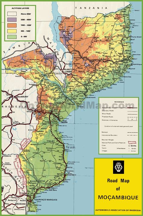 Mozambique Rail Map