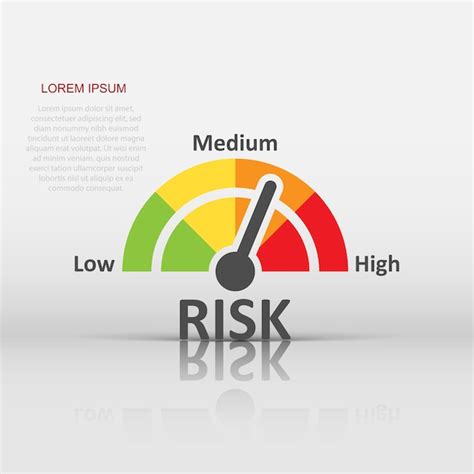 Cone Do Medidor De Risco Em Estilo Plano Ilustra O Vetorial Indicador