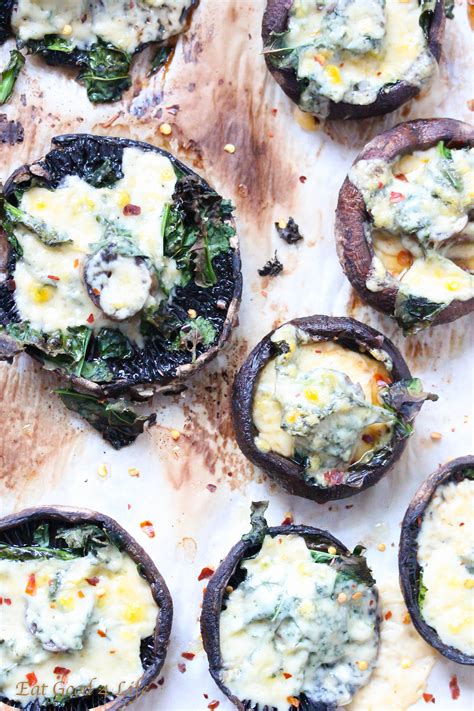 Kale Stuffed Portobello Mushrooms