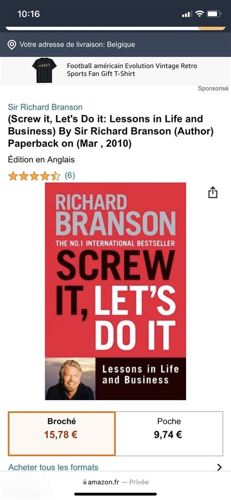 The Screen Shot Shows An Image Of Richard Branson S Book Screw It And