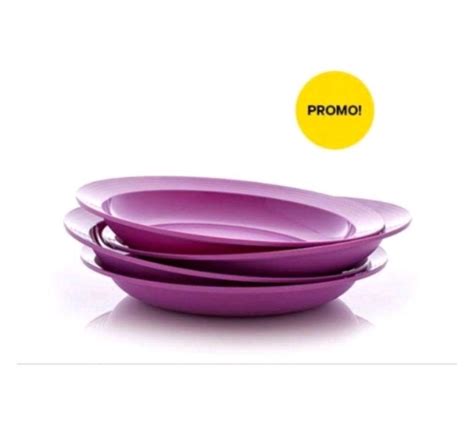 Large Deep Plate Tupperware Piring Tupperware Set Isi Lazada