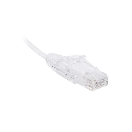 Cable de Parcheo Slim UTP Cat6 30 cm Blanco Diámetro Reducido 28 AWG