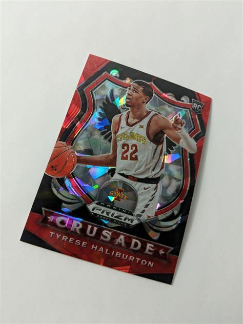 Prizm Draft Picks Red Ice Crusade Tyrese Haliburton Rookie Rc