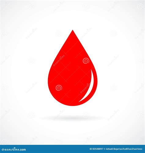 Red Blood Drop Vector Icon Stock Vector Illustration Of Medical