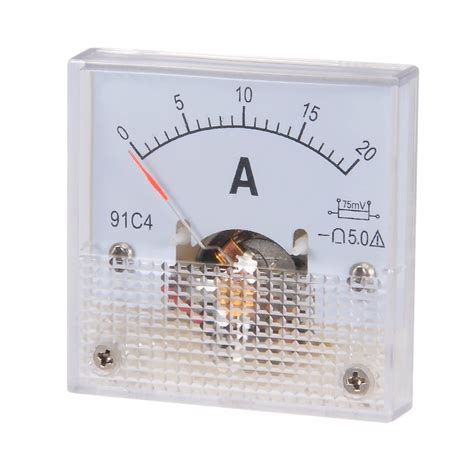 Uxcell Analog Current Panel Meter Dc 0 20a 91c4 Ammeter For Circuit Testing Charging