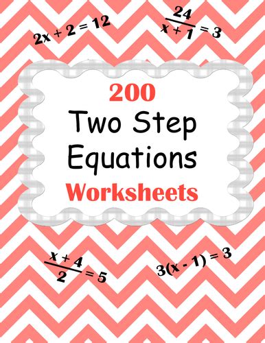 Two Step Equations Worksheets | Teaching Resources