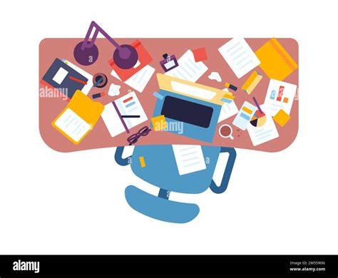 Messy Office Table Cut Out Stock Images And Pictures Alamy