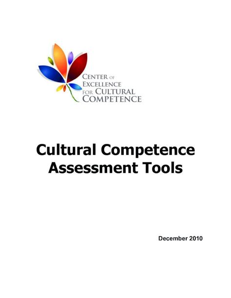 PDF Cultural Competence Assessment Tools And Medical School