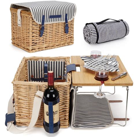 Buy Wicker Picnic Basket For 2 Persons Picnic Kit Willow Hamper