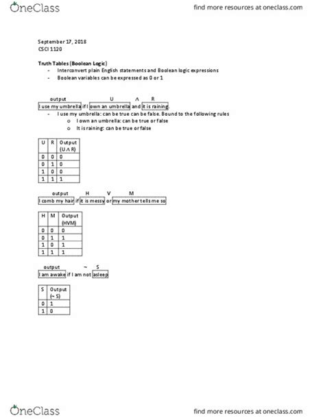 Csci 1120 Lecture Notes Fall 2018 Lecture 6 Nor Gate