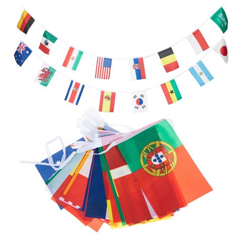 International Flags 32 Countries String Flags World Hanging Flags