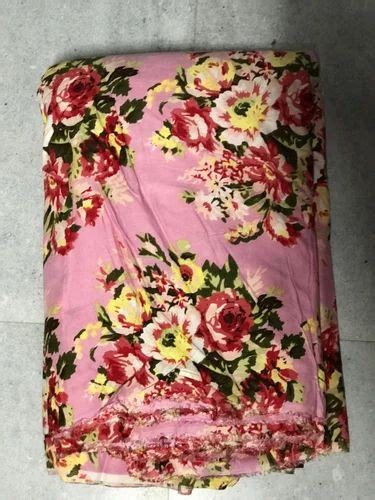 Pink Floral Printed Cotton Fabric At Rs 90 Meter Printed Cotton