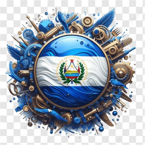 Flag Of El Salvador On Transparent Flag Of El Salvador El Salvador