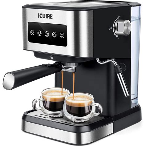 Buy Icuire Espresso Machine With Milk Frother Bar Pump Pressure