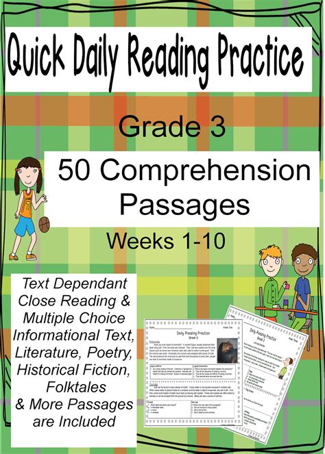 Literacy And Math Ideas Daily Reading Comprehension Practice Grade 3