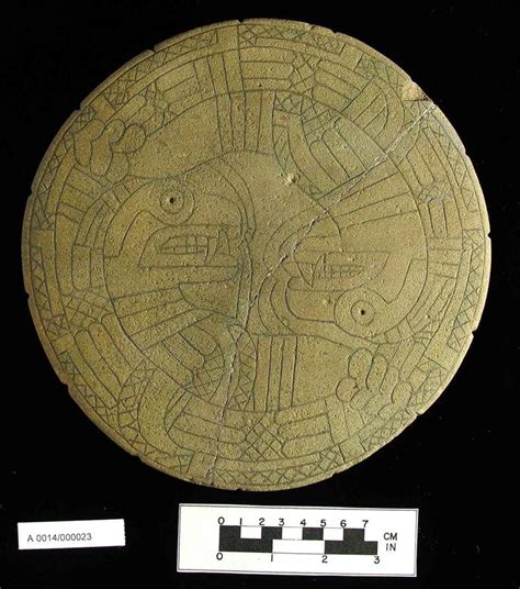 Sandstone Palette Engraved With Two Intertwined Serpent Monsters From A