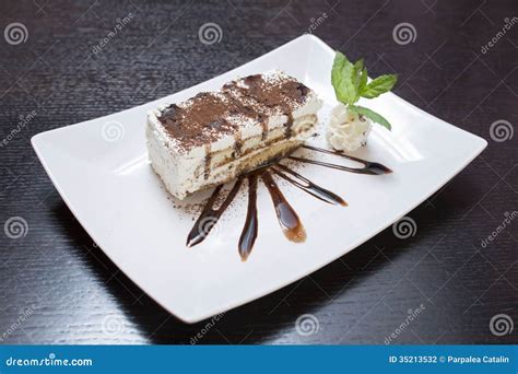 Dessert On White Plate Stock Photo Image Of Plate Sweet