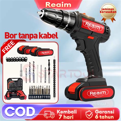 Jual Reaim Vf Mesin Bor Impact Drill Bor Baterai Bor Tanpa Kabel