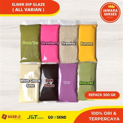 Jual Elmer Dip Glaze 500gr Elmer Glaze Topping Donat All Varian