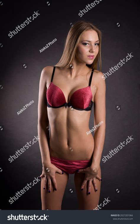 Sexy Woman Black Lingerie Gorgeous Figure Stock Photo