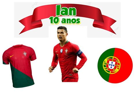 Cristiano Ronaldo Topo De Bolo Personalizado Portugal Elo