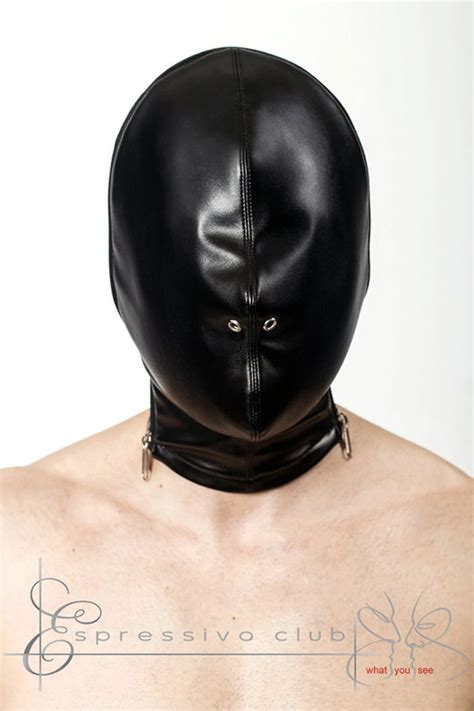 Bdsm Bondage Hood Sensory Deprivation Bdsm Hood Mask Leather Etsy