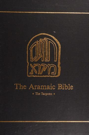 The Aramaic Bible The Targums Free Download Borrow And Streaming