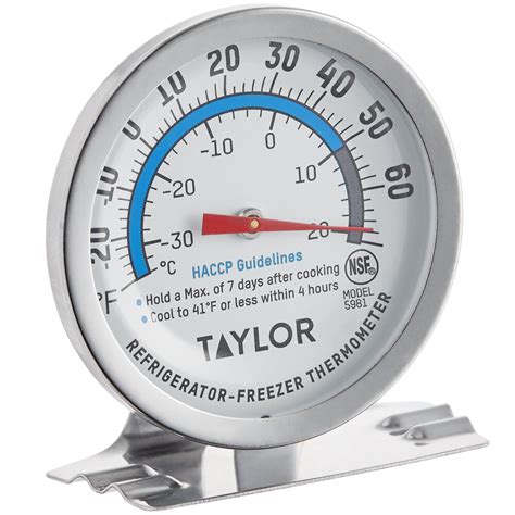 Taylor 5981n 2 Dial Professional Refrigerator Freezer Thermometer